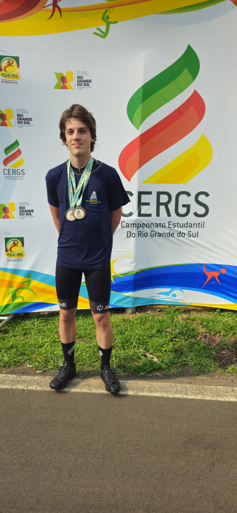 Estudante do GA conquista medalhas de bronze em campeonato estudantil de ciclismo